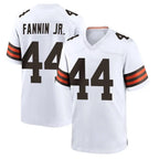 C.Browns #44 Harold Fannin Jr. Player White Home Game Gdoa Stitched Jerseys