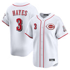C.Reds #3 Ke'Bryan Hayes Player White Home Limited Gdoa Stitched Jerseys