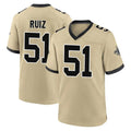 NO.Saints #51 Cesar Ruiz Player Gold Home Game Gdoa Stitched Jerseys