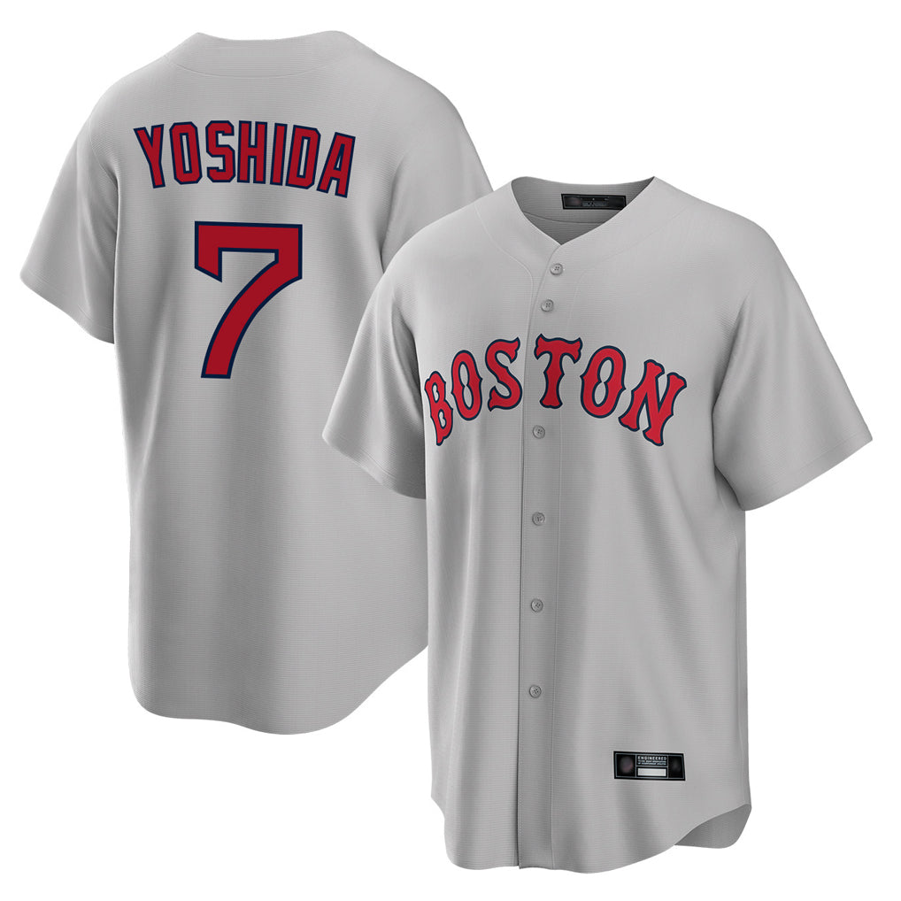 B.Red Sox #7 Masataka Yoshida Player Gray Road Home Game Gdoa Stitched Jerseys