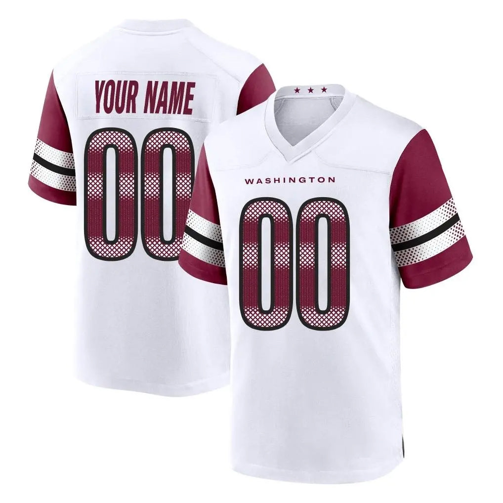 Custom W.Commanders White Game Home Any Name & Numbers Gdoa Stitched Jerseys