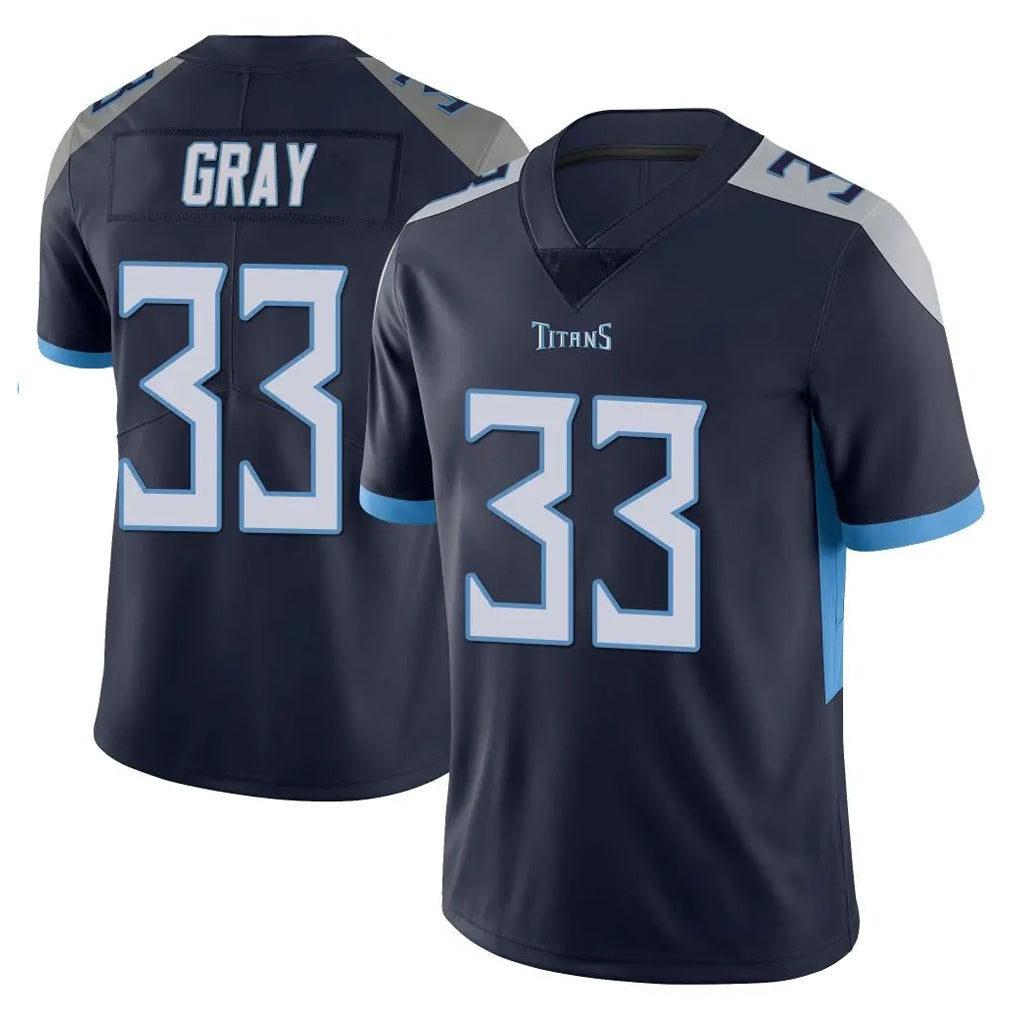 T.Titans #33 Cedric Gray Player Navy Limited Vapor Untouchable Home Game Gdoa Stitched Jerseys