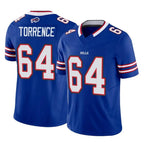 B.Bills #64 O'Cyrus Torrence Player Royal Vapor F.U.S.E. Limited Home Game Gdoa Stitched Jerseys