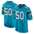 C.Panthers #50 Robert Hunt Player Blue Game Gdoa Stitched Jerseys