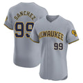 M.Brewers #99 Gary Sanchez Player Gray Home Limited Elite Fdoa Stitched Jerseys
