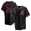 A.Diamondbacks #20 Luis Gonzalez Player Black Limited Home Gdoa Stitched Jerseys
