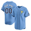 Custom T.Bay Rays Light Blue Home Limited Any Name & Number Gdoa Stitched Jerseys