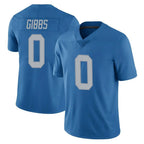 D.Lions #0 Jahmyr Gibbs Player Blue Limited Throwback Vapor Untouchable Gdoa Stitched Jerseys