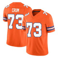D.Broncos #73 Frank Crum Player Orange Limited Alternate Vapor F.U.S.E. Throwback Game Gdoa Stitched Jerseys