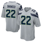 S.Seahawks #22 Rashid Shaheed Player Gray Home Game Gdoa Stitched Jerseys
