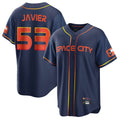 H.Astros #53 Cristian Javier Player Navy City Connect Home Game Gdoa Stitched Jerseys