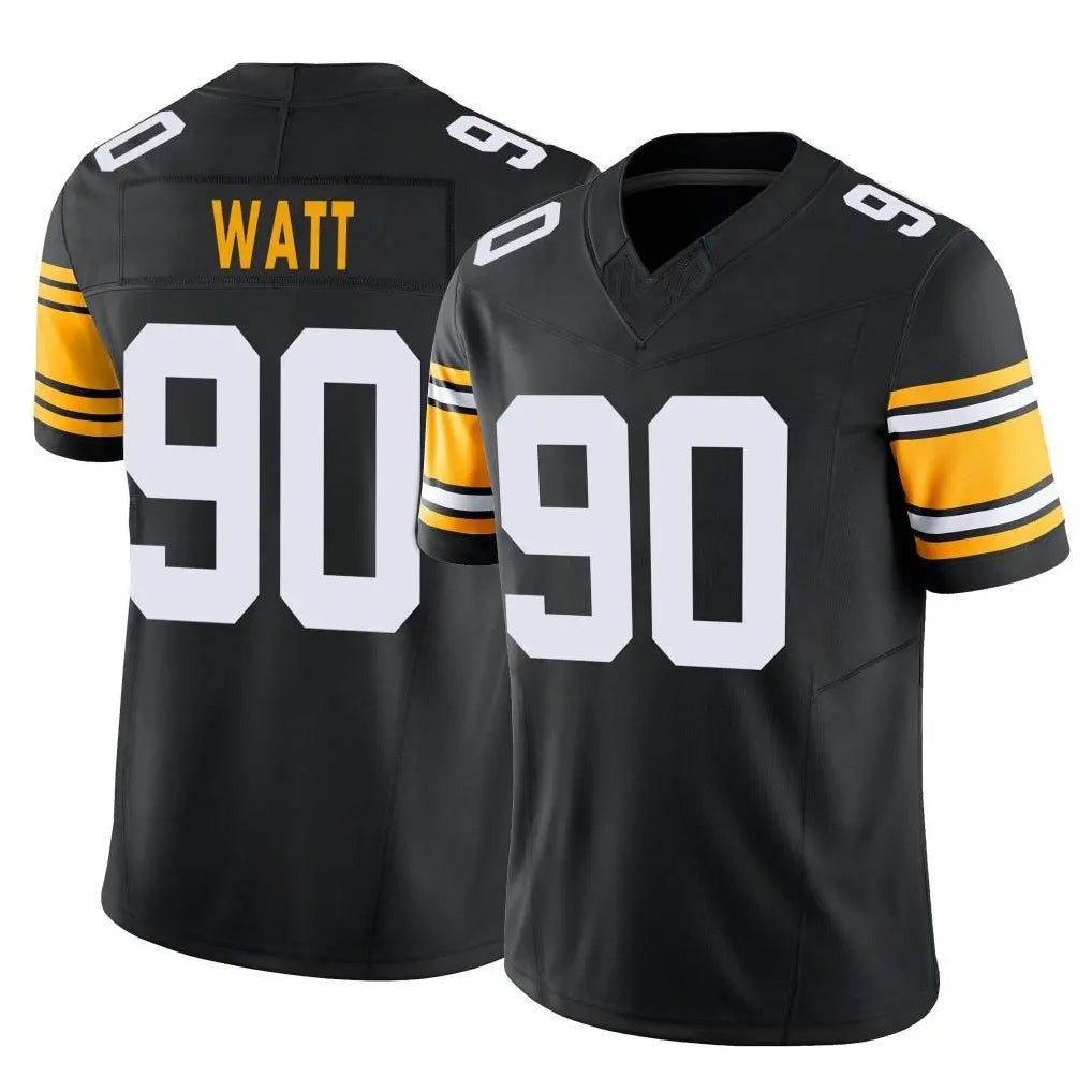 P.Steelers #90 T.J. Watt Player Black Limited Alternate Vapor F.U.S.E. Home Game Gdoa Stitched Jerseys