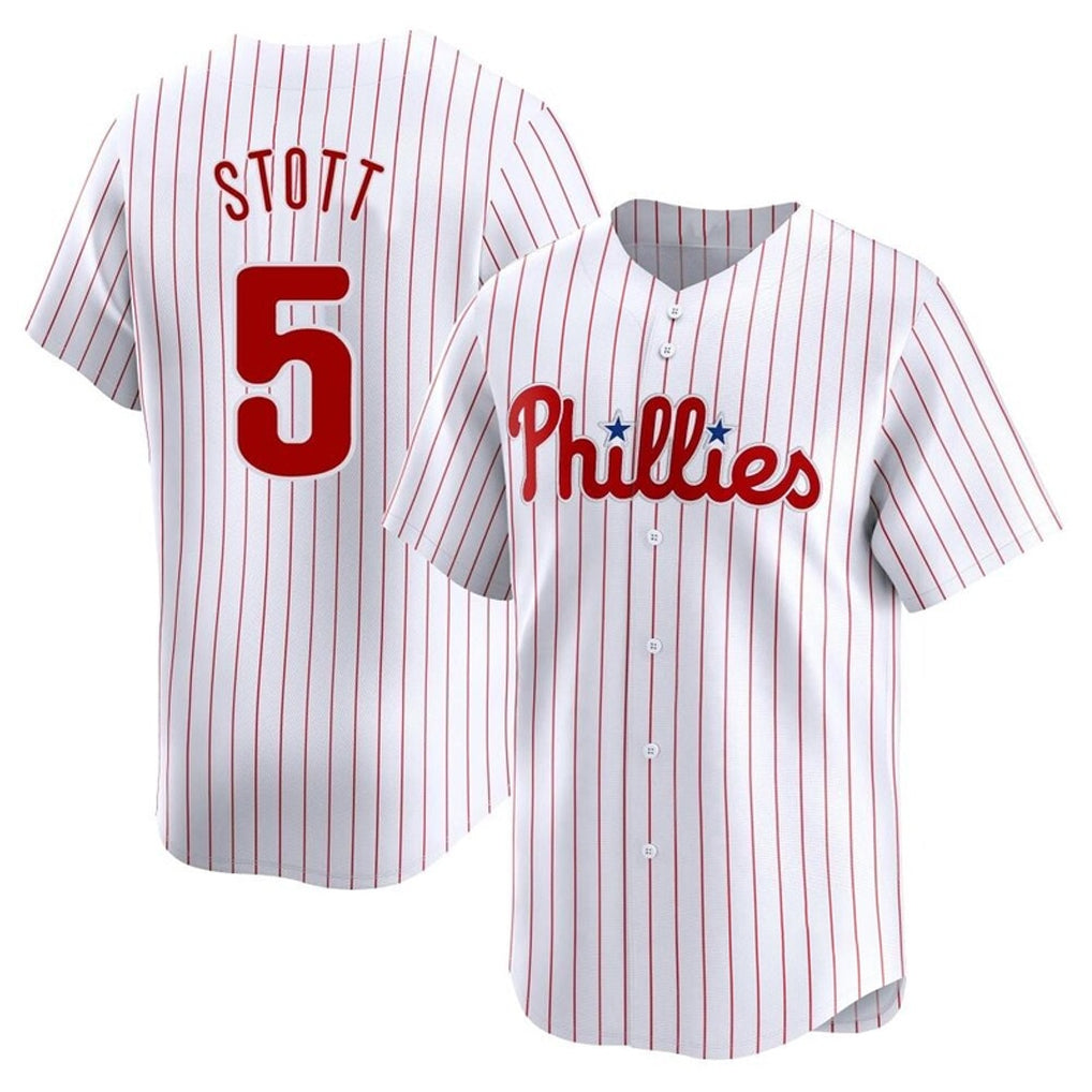 P.Phillies #5 Bryson Stott Player White Home Limited Fdoa Stitched Jerseys