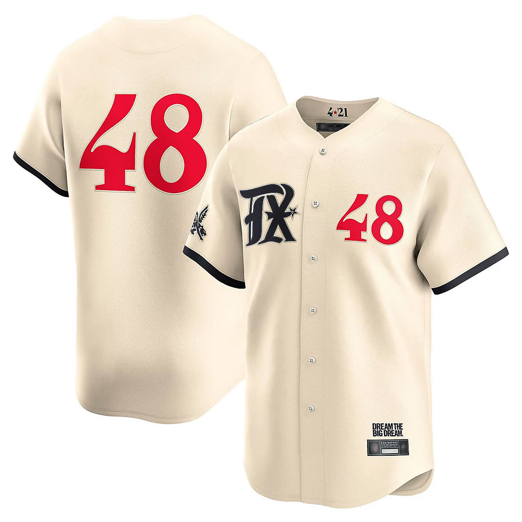 T.Rangers #48 Jacob deGrom Player Cream Limited City Connect Fdoa Stitched Jerseys