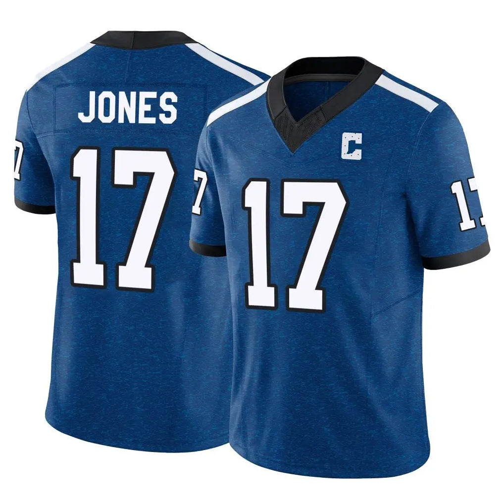 IN.Colts #17 Daniel Jones Player Royal Limited Indiana Nights Alternate Vapor F.U.S.E. Home Game Gdoa Stitched Jerseys