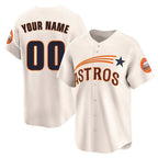 Custom H.Astros Cream Throwback Cooperstown Collection Limited Any Name & Number Gdoa Stitched Jerseys