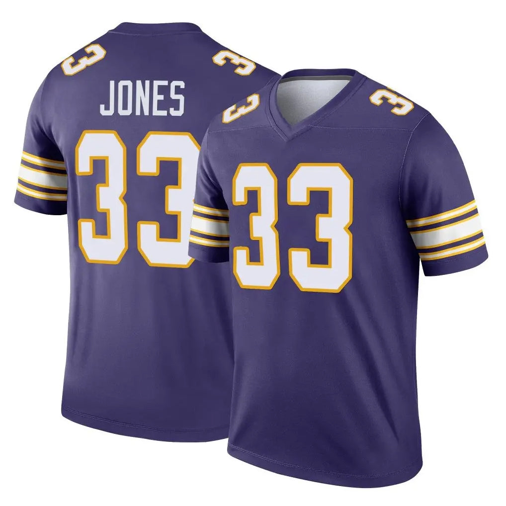 M.Vikings #33 Aaron Jones Sr. Player Purple Limited Classic Home Game Gdoa Stitched Jerseys