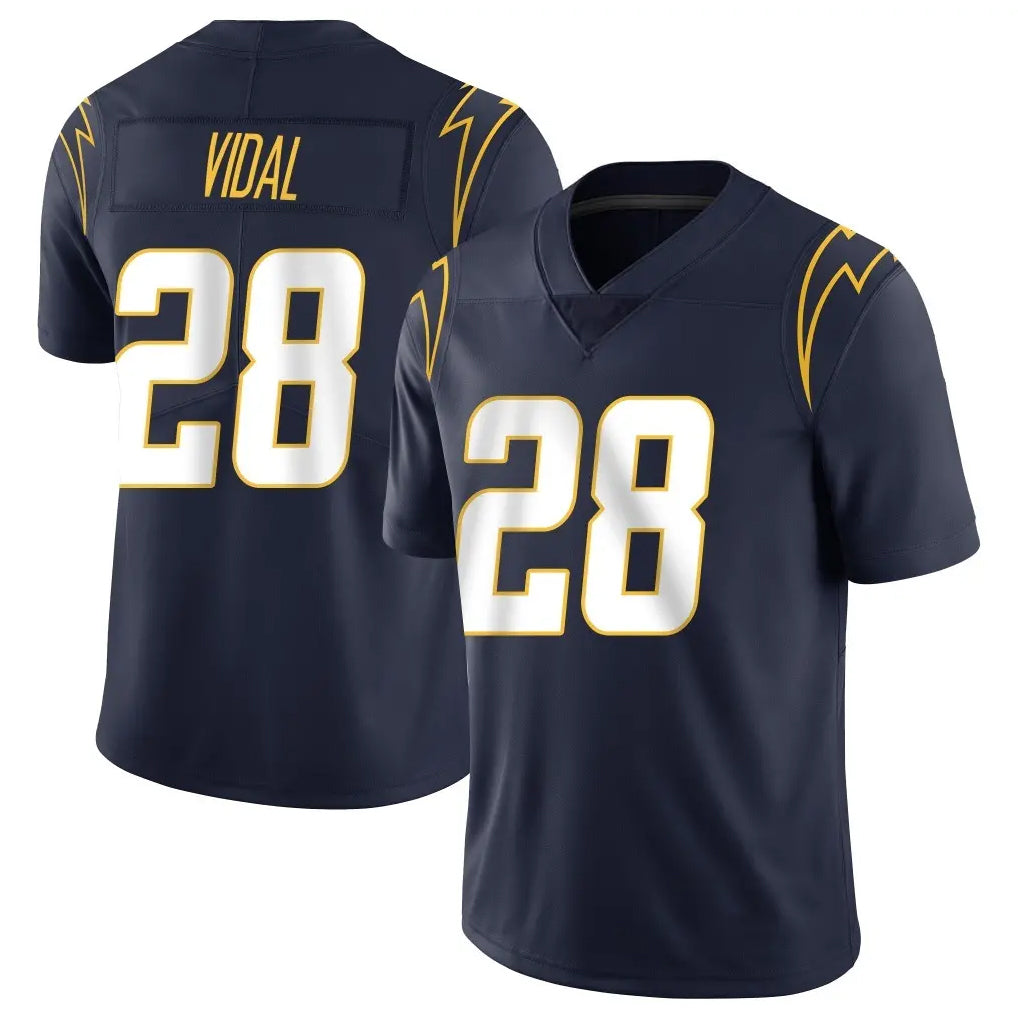 LA.Chargers #28 Kimani Vidal Player Navy Limited Vapor Untouchable Home Game Gdoa Stitched Jerseys