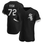 C.White Sox #72 Carlton Fisk Player Black Limited Elite Home Gdoa Stitched Jerseys