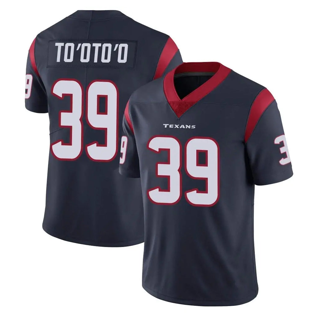 H.Texans #39 Henry To'oTo'o Player Navy Limited Vapor Untouchable Home Game Gdoa Stitched Jerseys