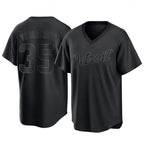 D.Tigers #35 Justin Verlander Player Black T-shirt Home Game Gdoa Stitched Jerseys