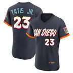 S.Diego Padres #23 Fernando Tatis Jr Player Obsidian 2026 City Connect Home Elite T-shirt Fdoa Stitched Jerseys