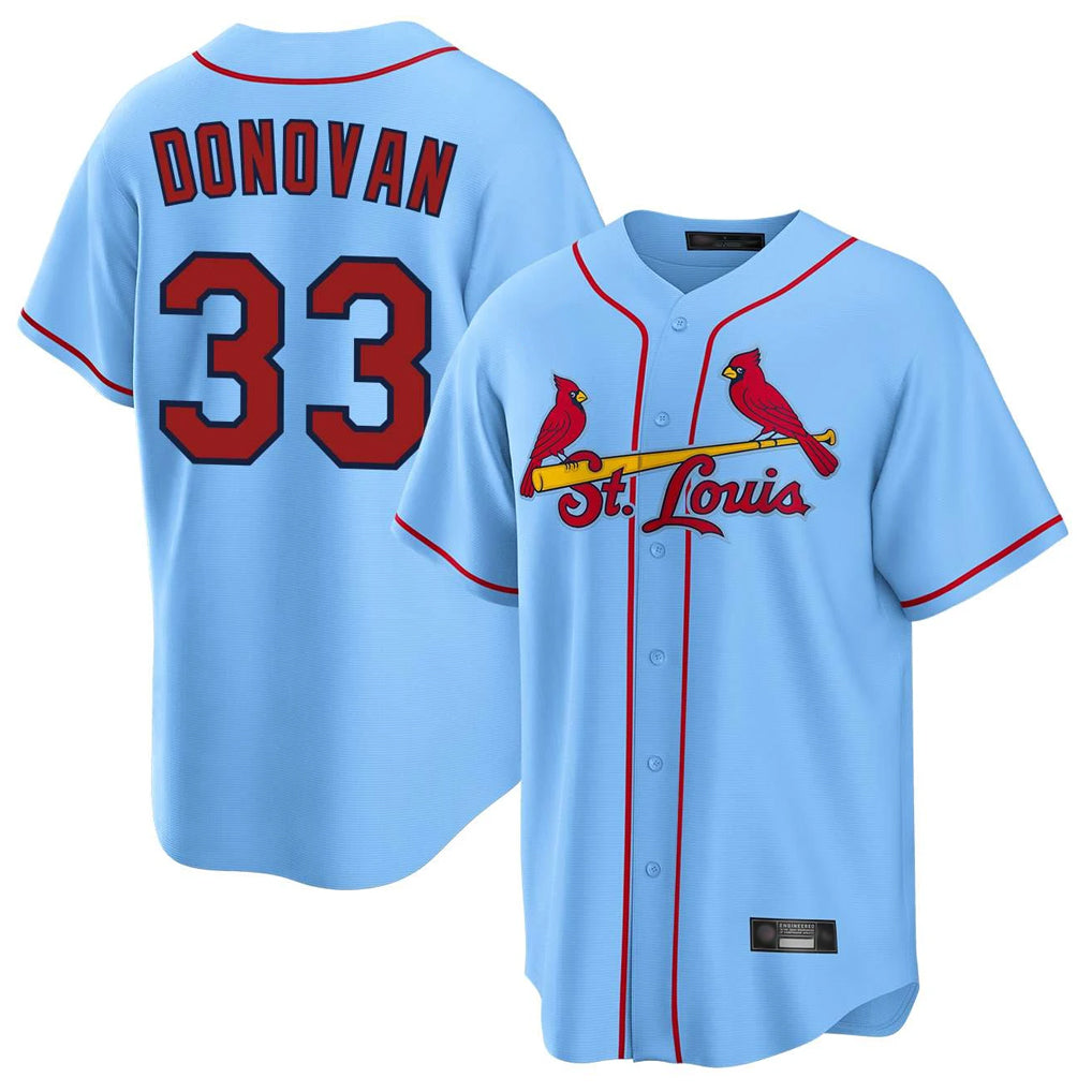 St. Louis Cardinals #33 Brendan Donovan Player Light Blue Home Game Fdoa Stitched Jerseys