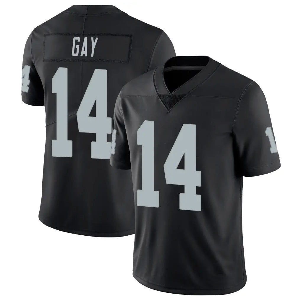LV.Raiders #14 Matt Gay Player Black Limited Vapor Untouchable Home Game Gdoa Stitched Jerseys
