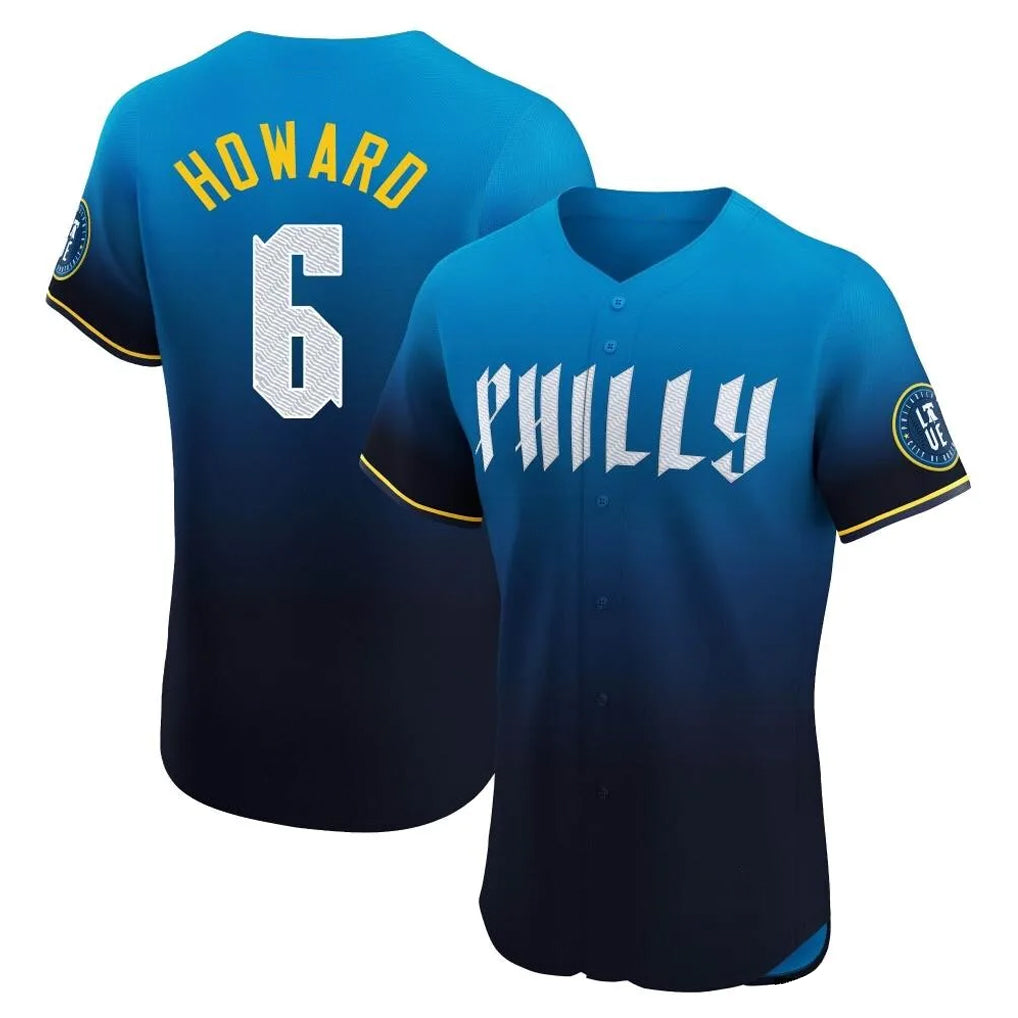 P.Phillies #6 Ryan Howard Player Blue City Connect Home Limited Elite Fdoa Stitched Jerseys