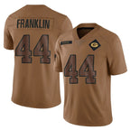 GB.Packers #44 Zaire Franklin Player Brown Salute To Service Limited Gdoa Stitched Jerseys