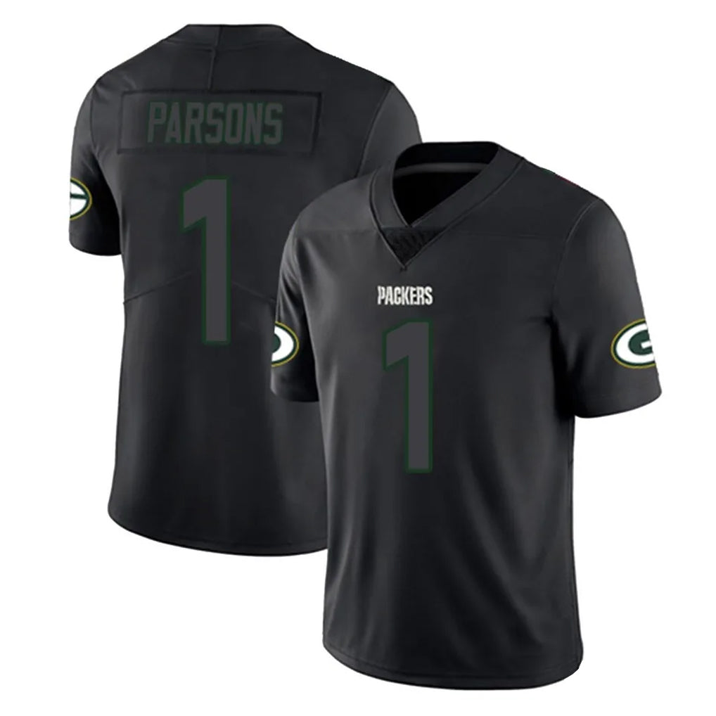 GB.Packers #1 Micah Parsons Player Black Impact Limited Home Game Gdoa Stitched Jerseys