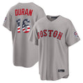 B.Red Sox #16 Jarren Duran Player Gray Road USA 250 Fourth of July Home Game Gdoa Stitched Jerseys