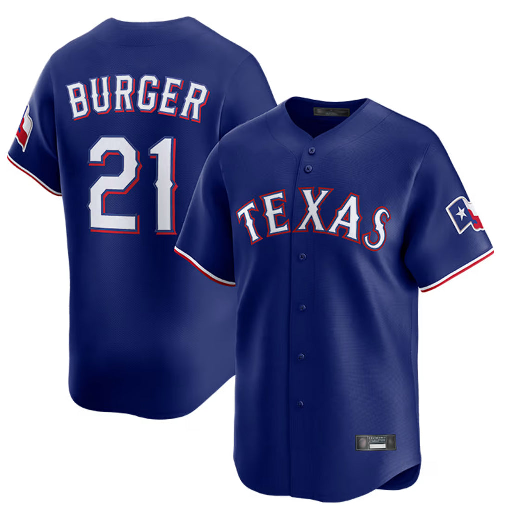 T.Rangers #21 Jake Burger Player Royal Home Limited Fdoa Stitched Jerseys