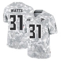 A.Falcons #31 Xavier Watts Player Camo Salute to Service Limited Gdoa Stitched Jerseys