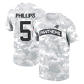 C.Panthers #5 Jaelan Phillips Player Arctic Camo Salute to Service T-Shirt Hoodies Gdoa Stitched Jerseys