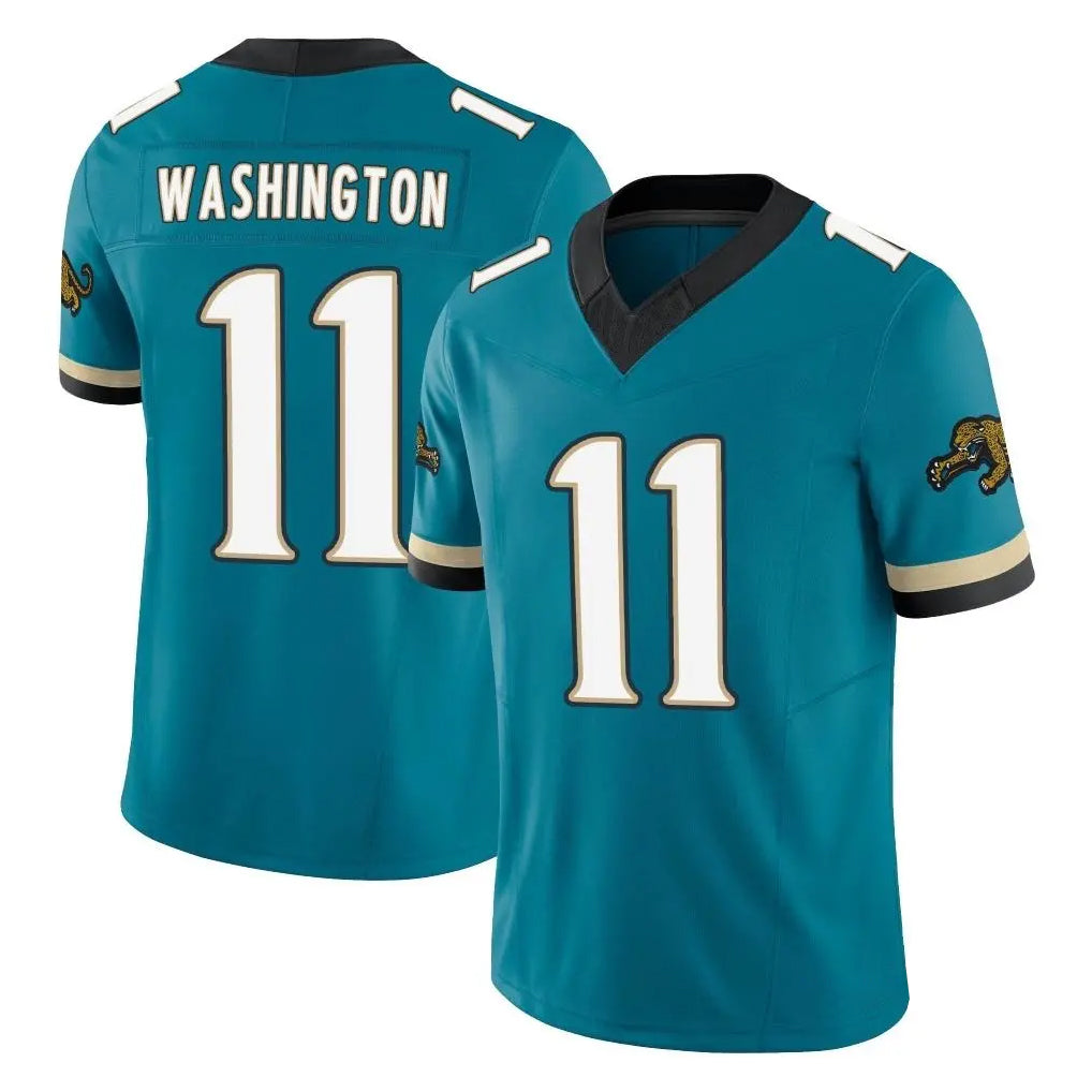 J.Jaguars #11 Parker Washington Player Teal Prowler Throwback Vapor F.U.S.E. Limited Home Game Gdoa Stitched Jerseys