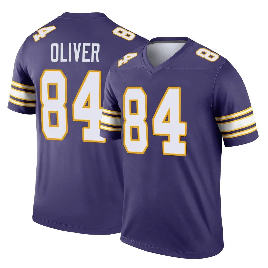 M.Vikings #84 Josh Oliver Player Purple Limited Classic Home Game Gdoa Stitched Jerseys