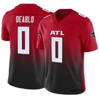 A.Falcons #0 Divine Deablo Player Red Vapor F.U.S.E. Limited Home Game Gdoa Stitched Jerseys