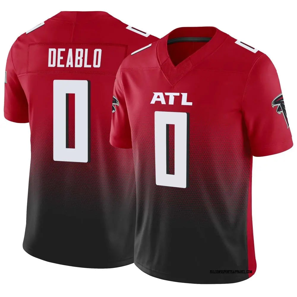 A.Falcons #0 Divine Deablo Player Red Vapor F.U.S.E. Limited Home Game Gdoa Stitched Jerseys