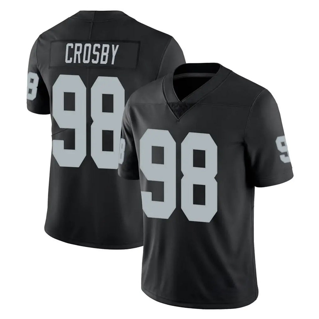 LV.Raiders #98 Maxx Crosby Player Black Limited Vapor Untouchable Home Game Gdoa Stitched Jerseys