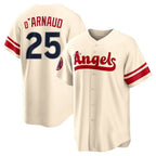 LA.Angels #25 Travis d'Arnaud Player Cream City Connect Home Fdoa Stitched Jerseys