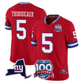 NY.Giants #5 Kayvon Thibodeaux Player Red 100th Season & State Patch Vapor Limited Home Game Gdoa Stitched Jerseys