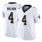 NO.Saints #4 Zach Wilson Player White Limited Vapor F.U.S.E. Home Game Gdoa Stitched Jerseys