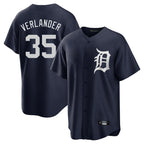D.Tigers #35 Justin Verlander Player Navy Game Home Gdoa Stitched Jerseys