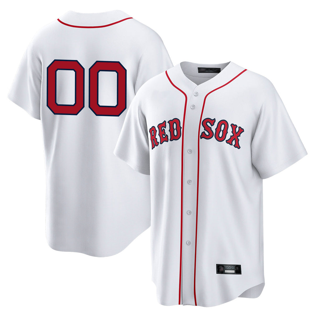 Custom B.Red Sox White Home Game Any Name & Number Gdoa Stitched Jerseys
