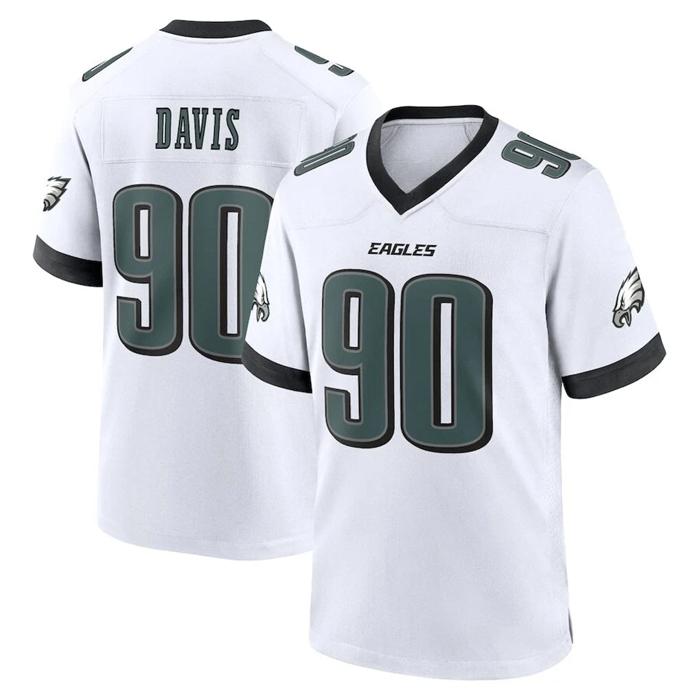 P.Eagles #90 Jordan Davis Player White Game Home Gdoa Stitched Jerseys