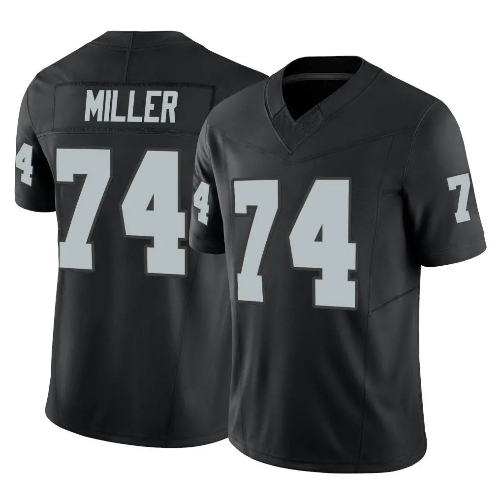 LV.Raiders #74 Kolton Miller Player Black Limited Vapor F.U.S.E. Home Game Gdoa Stitched Jerseys