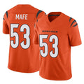 C.Bengals #53 Boye Mafe Player Orange Vapor F.U.S.E. Limited Home Game Gdoa Stitched Jerseys