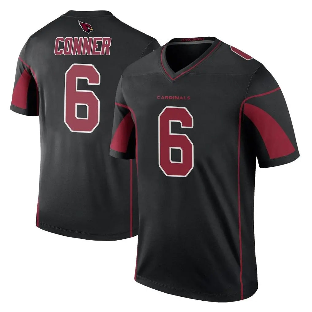A.Cardinals #6 James Conner Player Black Color Rush Vapor Limited Untouchable Gdoa Stitched Jerseys