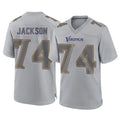 MN.Vikings #74 Donovan Jackson Player Gray Atmosphere Fashion Home Game Gdoa Stitched Jerseys